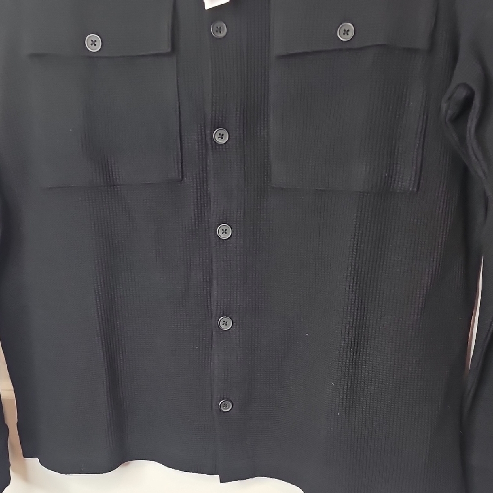 DKNY Charcoal Textured Shirt - Picture 5 of 9